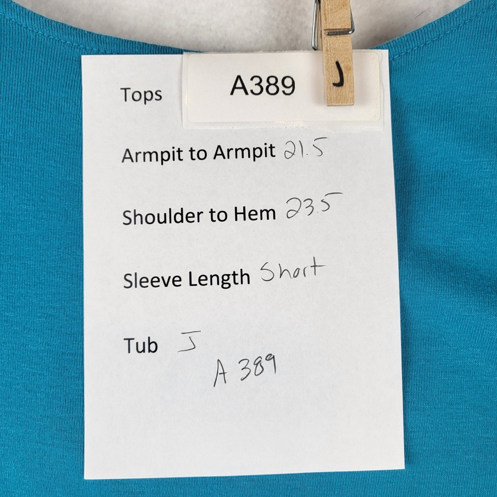 Lane Bryant‎ Teal Cowl Neck Roll Tab Sleeve Tunic Top Plus Size 14 16 - Picture 6 of 6